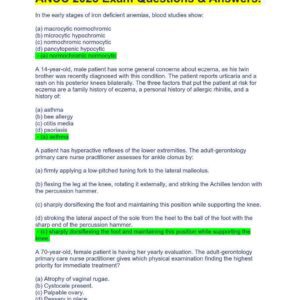 ANCC 2023 Exam Questions & Answers