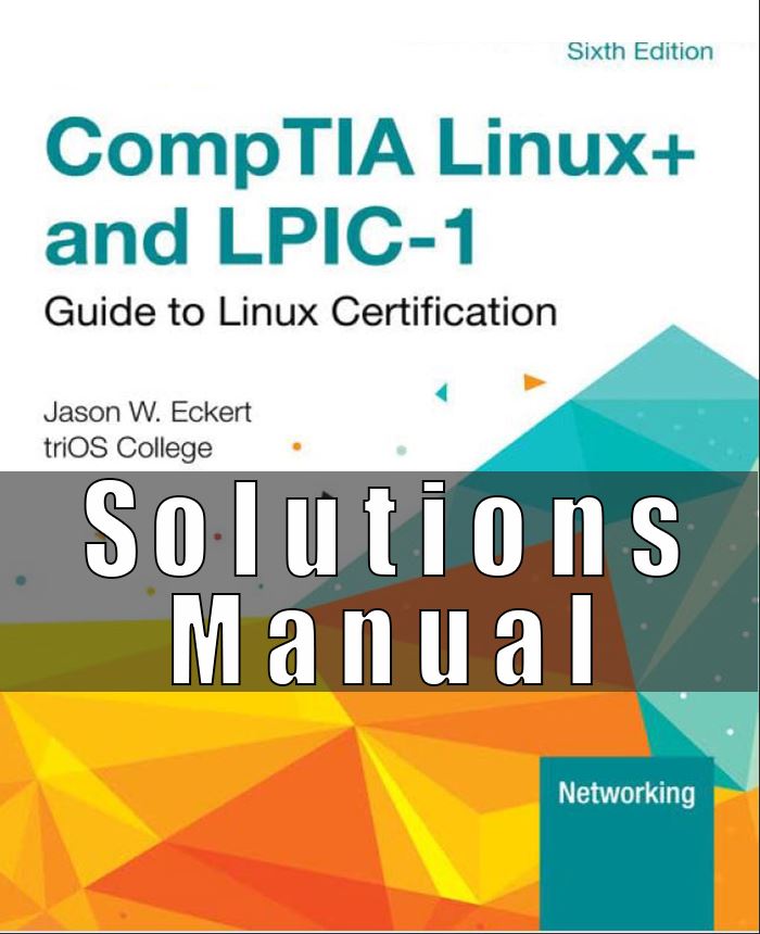 Solution Manual for Linux+ and LPIC-1 Guide to Linux Certification, 6th Edition Jason Eckert
